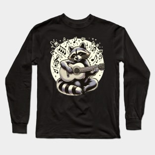 Melodic Raccoon Serenade Long Sleeve T-Shirt